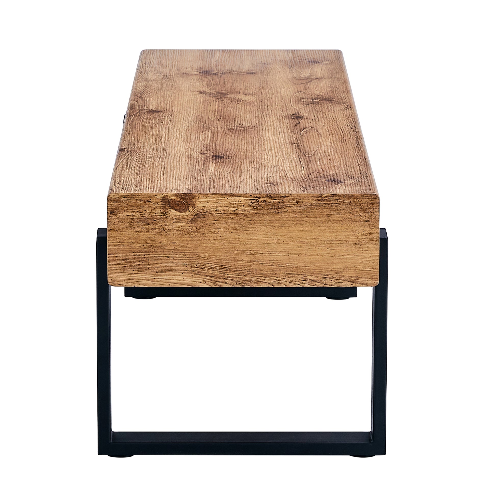 59" Dining Bench, Farmhouse Indoor Kitchen Table Benches, Bed Bench, Industrial Shoe Bench, Entryway Benches Natural Wood Wash Farmhouse,Mid Century Modern,Modern Mdf Mdf Metal