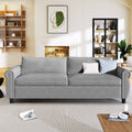 80.7'' 2 In 1 Sofa Bed Sleeper With Large Memory Mattress 63''*70.9*3.3 Inch , For Living Room Spaces Bedroom Gray Polyester