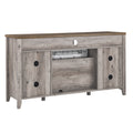 55 Inch Tv Media Stand With Electric Fireplace Kd Inserts Heater,Gray Wash Color Powder Coated Electric Gray Wash Vent Free Primary Living Space Yes Insert Temptered Glass Stainless Steel Mdf Electric