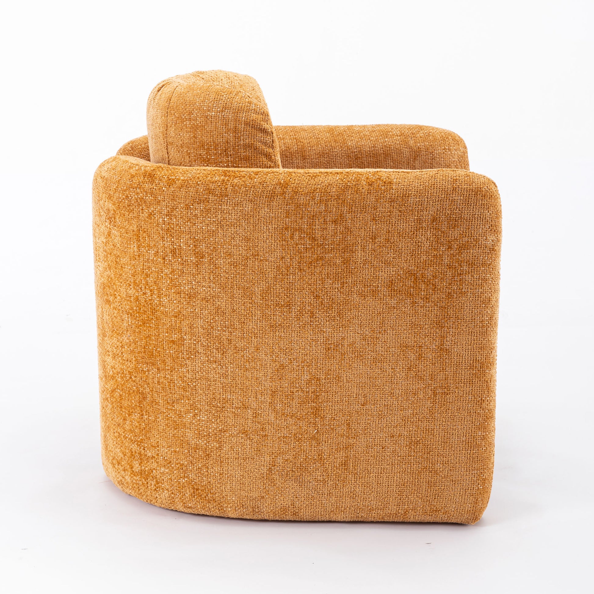 Mid Century Modern Barrel Accent Chair Armchair For Living Room, Bedroom, Guest Room,Office, Pumpkin Orange Pumpkin Orange Upholstered