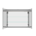 Bathroom Medicine Cabinet With Lights, 36 24 Inch Led Medicine Cabinet With Mirror, Double Door Lighted Medicine Cabinet With Defogger, Dimmer, Clock & Temp Display, 2 Outlets & Usb Ports Mirror Included Bathroom Powder Coated 3 Silver 2 2 36 To 47 In 24