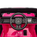 24V Ride On Large Pickup Truck Car For Kids,Ride On 4Wd Toys With Remote Control,Parents Can Assist In Driving,Bluetooth Music Version,Pickup Truck Design With Spacious Storage In The Rear. Pink Polyethylene
