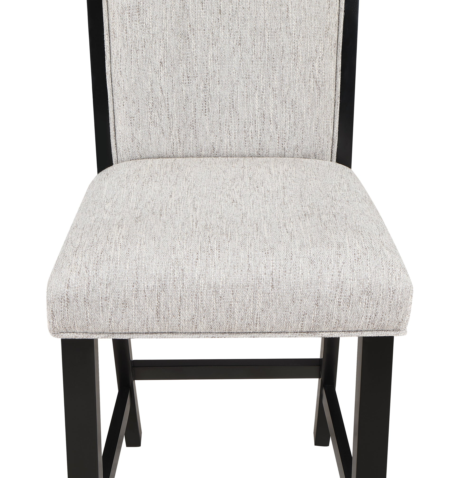 6 Piece Counter Height Dining Set Black Brown Finish Rectangular Table Wine Bottle Storage Upholstery Chairs Bench Shelf Storage Wooden Solid Wood Furniture Wood Dining Room Fixed Table Rectangular Dining Table With Chair And Bench Wood Wood Black Seats