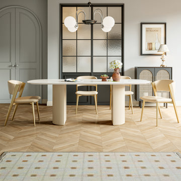 Furniture Dining Furniture Dining Tables Suitable For Families Restaurants Practical And Aesthetiy Pleasing White Carbon Steel