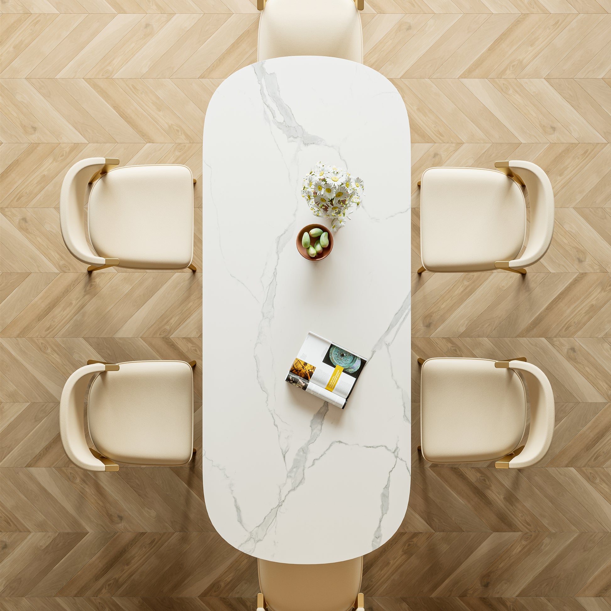 Furniture Dining Furniture Dining Tables Suitable For Families Restaurants Practical And Aesthetiy Pleasing White Carbon Steel