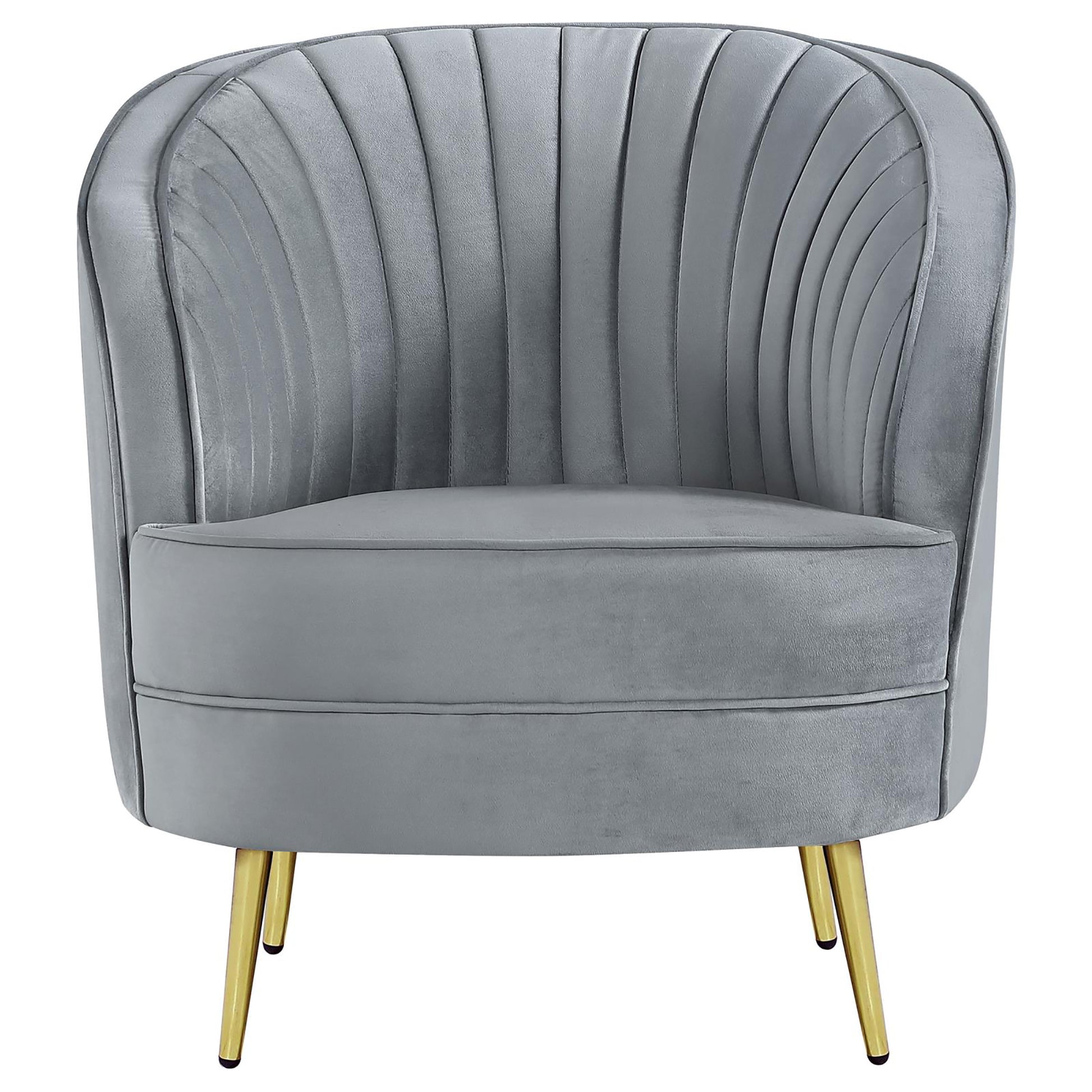 Grey And Gold Upholstered Tufted Chair Grey Primary Living Space Contemporary,Modern Eucalyptus Foam Velvet