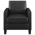 Black Cushion Back Upholstered Accent Chair Black Primary Living Space Contemporary,Modern Foam Faux Leather