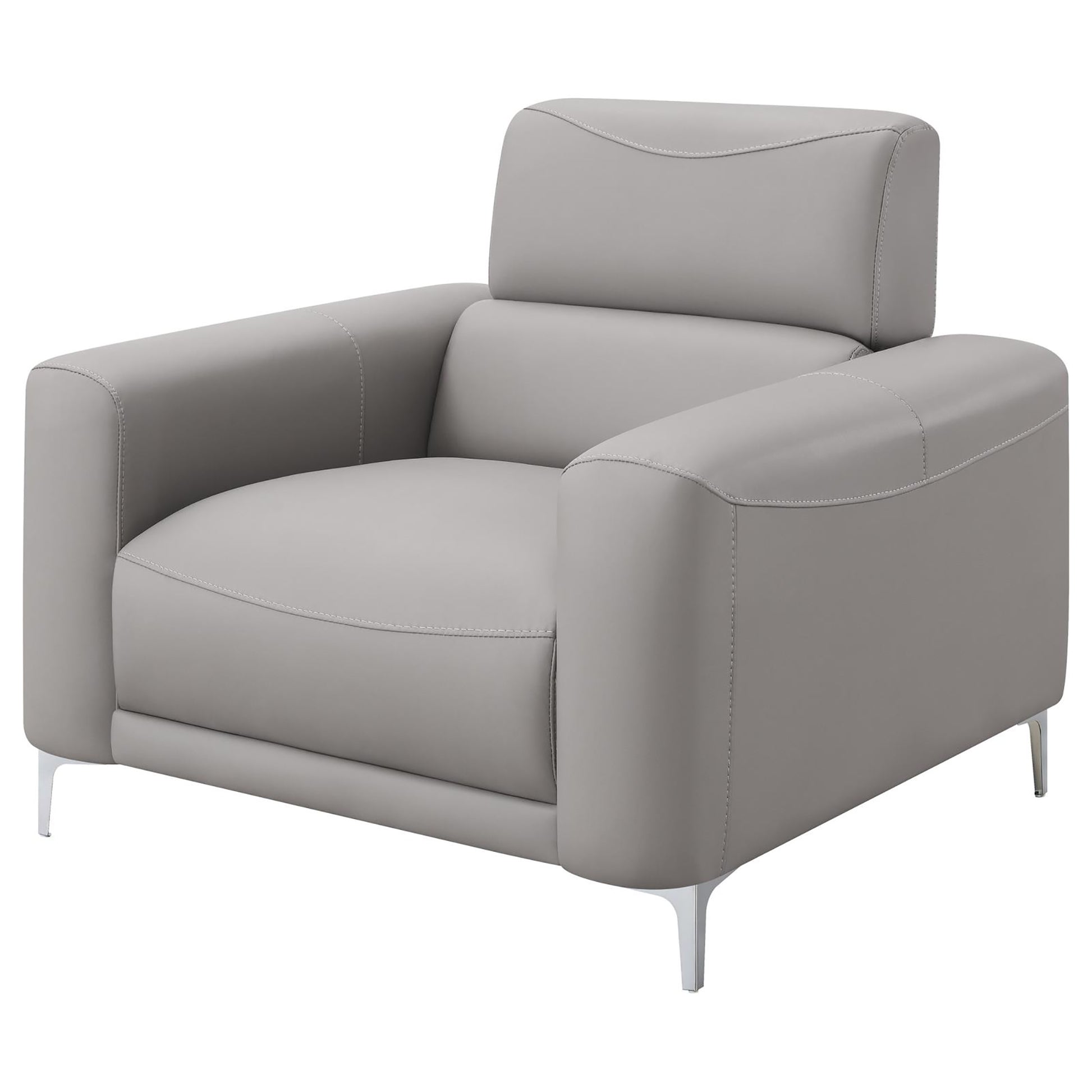 Taupe Track Arm Upholstered Chair Taupe Primary Living Space Contemporary,Modern Foam Faux Leather