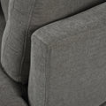 Three Indoor Cushioned Combination Sofas With Three Pillows And Curved Seat, For Living Room, Study Room, And Apartment Gray Polyester