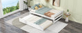Twin Size Platform Bed With Twin Size Trundle, White Box Spring Not Required Twin White Wood Bedroom Pine