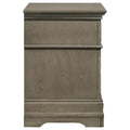 Wheat Rectangular 3 Drawer Nightstand Wheat Gray 3 Drawers Bedroom Drawer Storage Traditional Rubberwood Felt Lined Drawers Wood