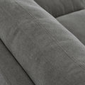 Three Indoor Cushioned Combination Sofas With Three Pillows And Curved Seat, For Living Room, Study Room, And Apartment Gray Polyester