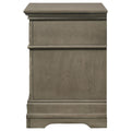 Wheat Rectangular 3 Drawer Nightstand Wheat Gray 3 Drawers Bedroom Drawer Storage Traditional Rubberwood Felt Lined Drawers Wood