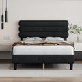Queen Bed Frame With Headboard,Sturdy Platform Bed With Wooden Slats Support,No Box Spring,Mattress Foundation,Easy Assembly Dark Grey Dark Grey Wood