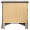 Wheat Rectangular 3 Drawer Nightstand Wheat Gray 3 Drawers Bedroom Drawer Storage Traditional Rubberwood Felt Lined Drawers Wood