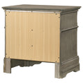Wheat Rectangular 3 Drawer Nightstand Wheat Gray 3 Drawers Bedroom Drawer Storage Traditional Rubberwood Felt Lined Drawers Wood