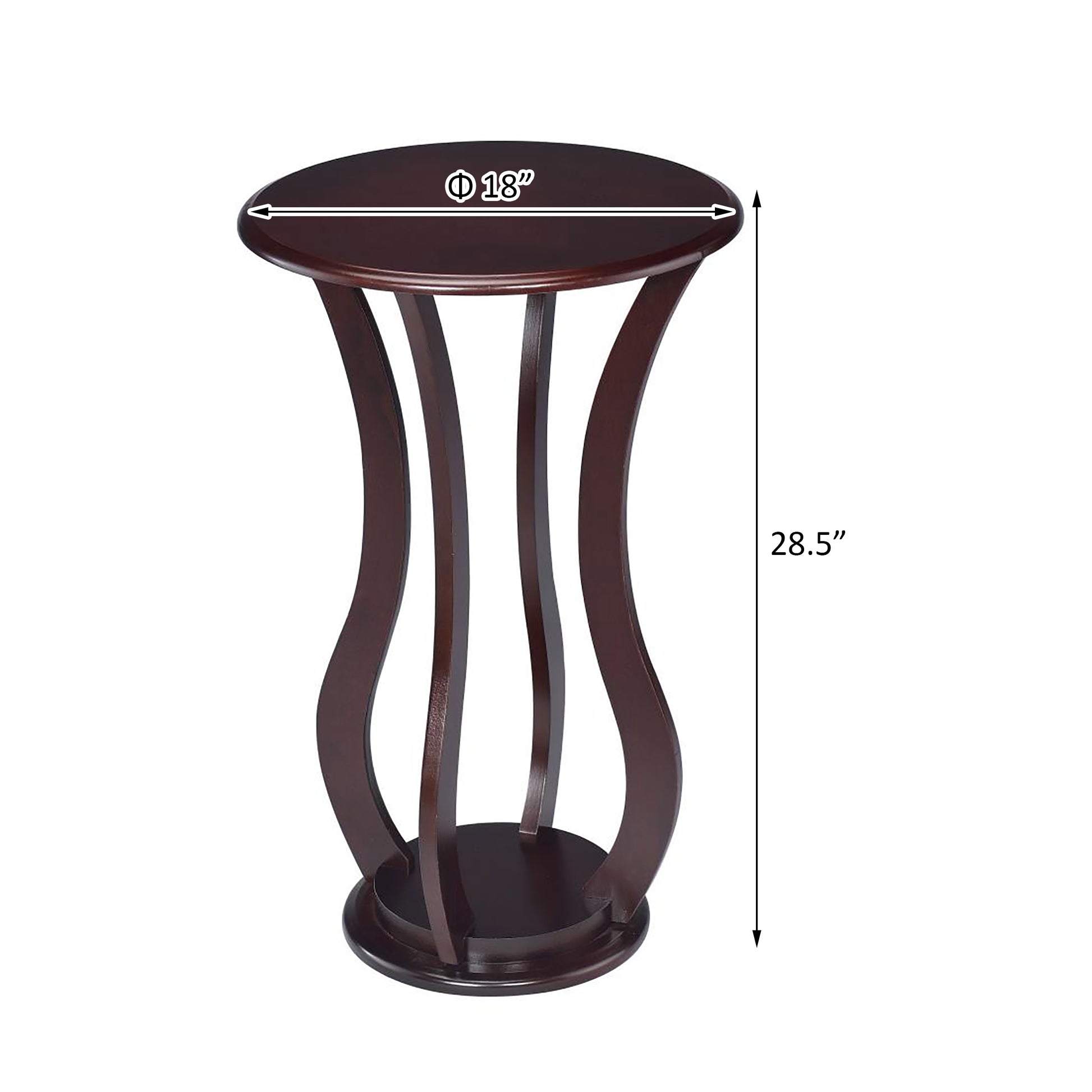 Cherry Round Accent Table With Faux Marble Top Cherry Brown Primary Living Space Traditional Rubberwood Round Shelves Coffee & End Tables Wood