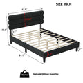 Queen Bed Frame With Headboard,Sturdy Platform Bed With Wooden Slats Support,No Box Spring,Mattress Foundation,Easy Assembly Dark Grey Dark Grey Wood