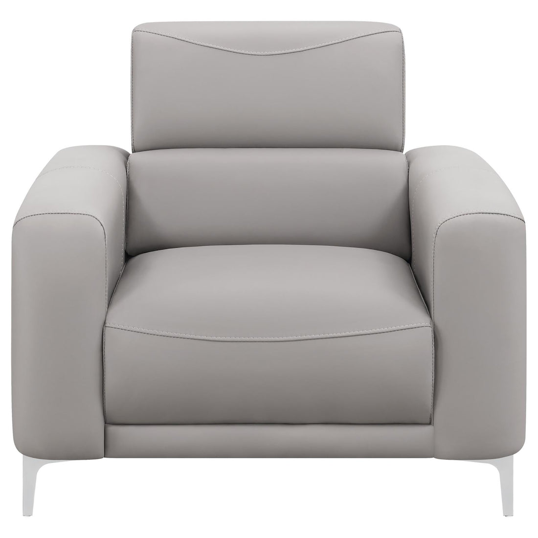 Taupe Track Arm Upholstered Chair Taupe Primary Living Space Contemporary,Modern Foam Faux Leather