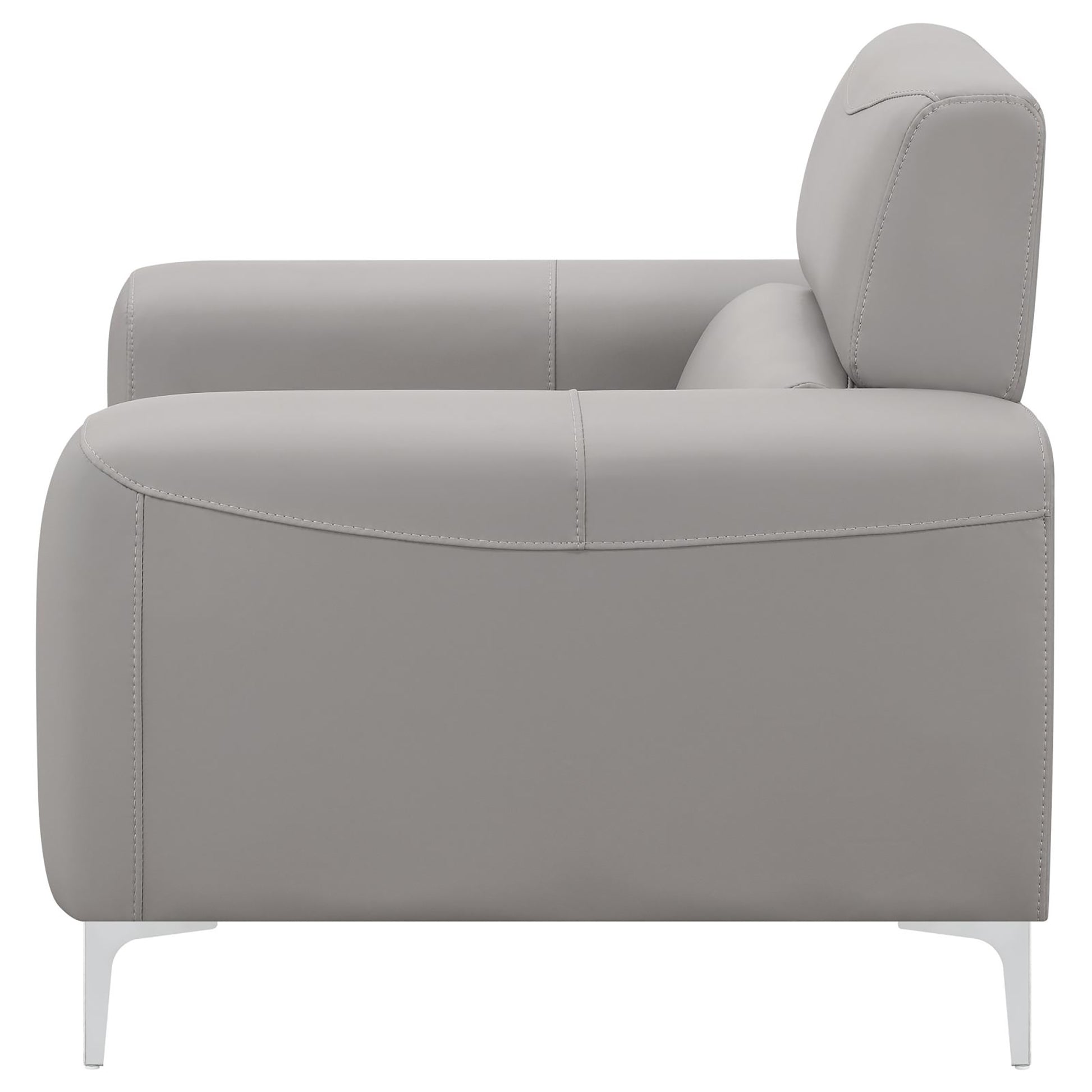Taupe Track Arm Upholstered Chair Taupe Primary Living Space Contemporary,Modern Foam Faux Leather