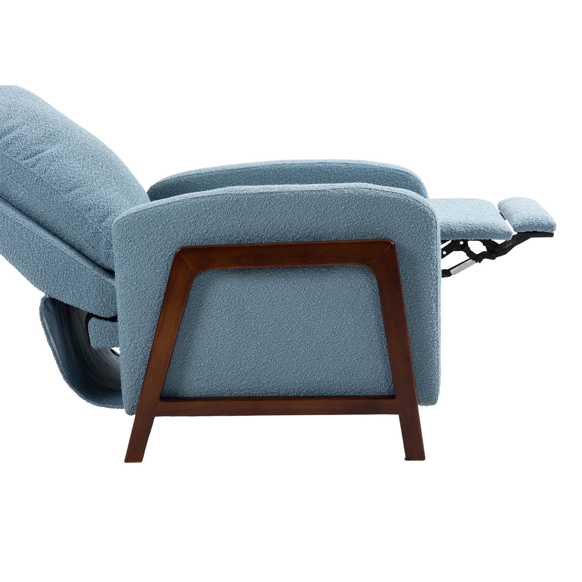 Coolmore Recliner Chair Adjustable Home Theater Single Fabric Recliner Sofa Furniture With Thick Seat Cushion And Backrest Modern Living Room Recliners Light Blue Boucle