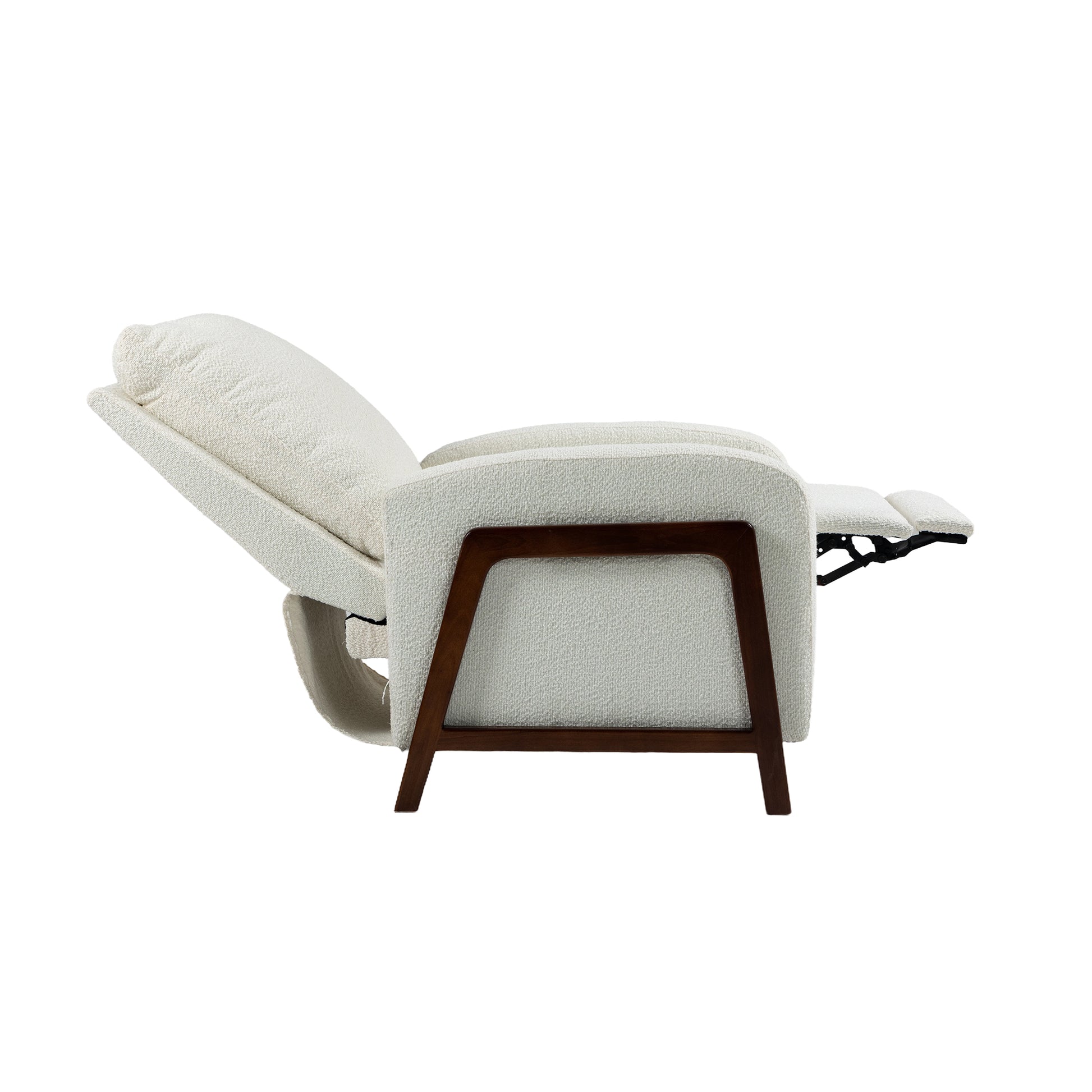 Coolmore Recliner Chair Adjustable Home Theater Single Fabric Recliner Sofa Furniture With Thick Seat Cushion And Backrest Modern Living Room Recliners Beige Boucle