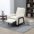 Coolmore Recliner Chair Adjustable Home Theater Single Fabric Recliner Sofa Furniture With Thick Seat Cushion And Backrest Modern Living Room Recliners Beige Boucle