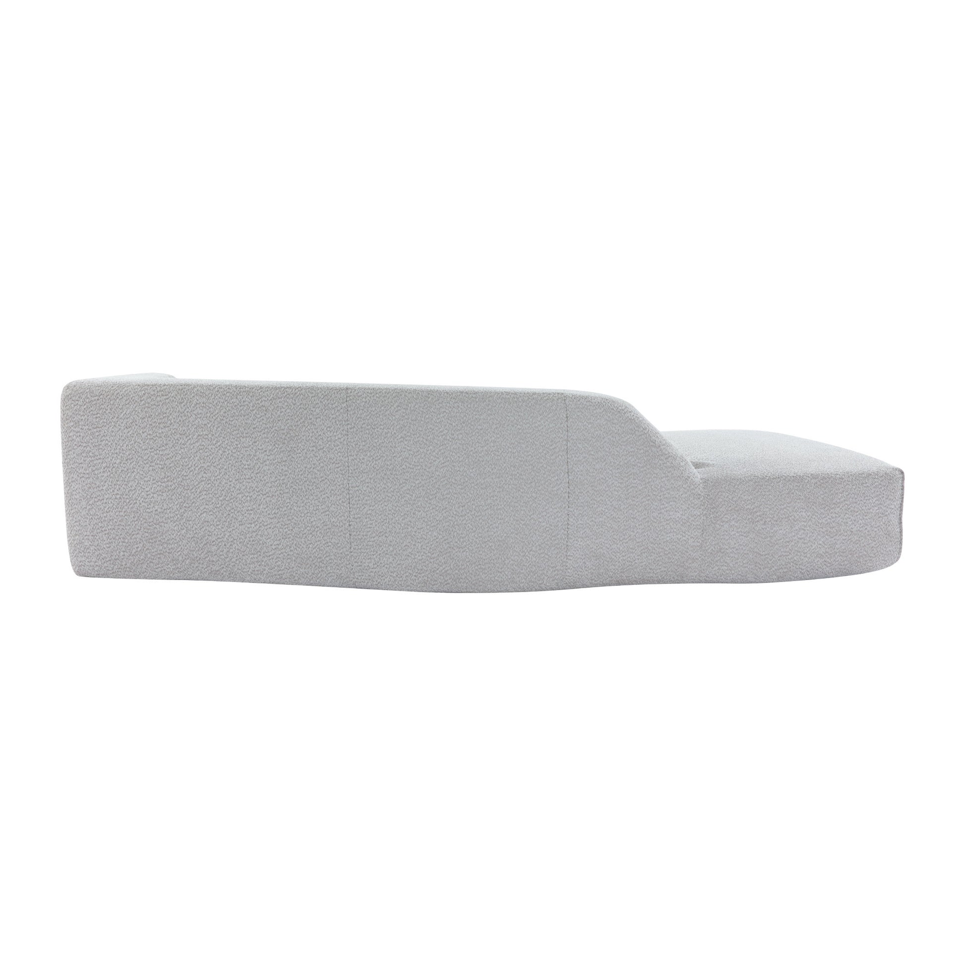 109.4" Curved Chaise Lounge Modern Indoor Sofa Couch For Living Room, Grey Old Sku:Wf313109Aae Grey Boucle