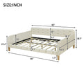 Full Size Upholstered Daybed With 4 Support Legs,White Full White Upholstered