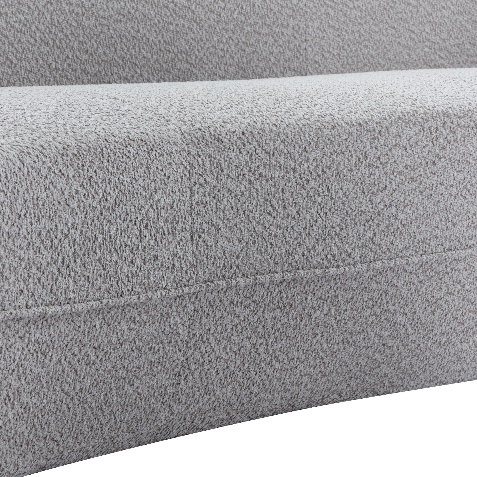 109.4" Curved Chaise Lounge Modern Indoor Sofa Couch For Living Room, Grey Old Sku:Wf313109Aae Grey Boucle