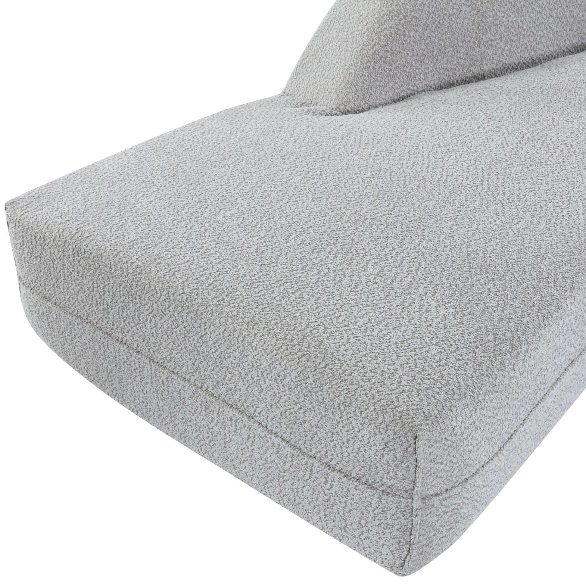 109.4" Curved Chaise Lounge Modern Indoor Sofa Couch For Living Room, Grey Old Sku:Wf313109Aae Grey Boucle