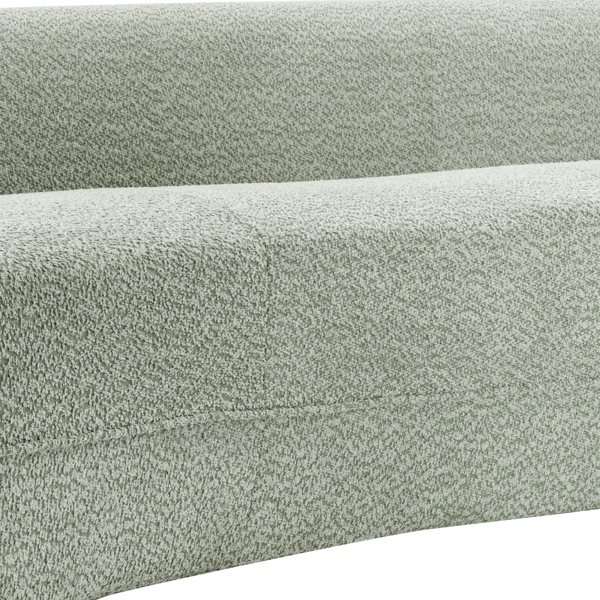 109.4" Curved Chaise Lounge Modern Indoor Sofa Couch For Living Room, Green Old Sku:Wf313109Aaf Green Boucle