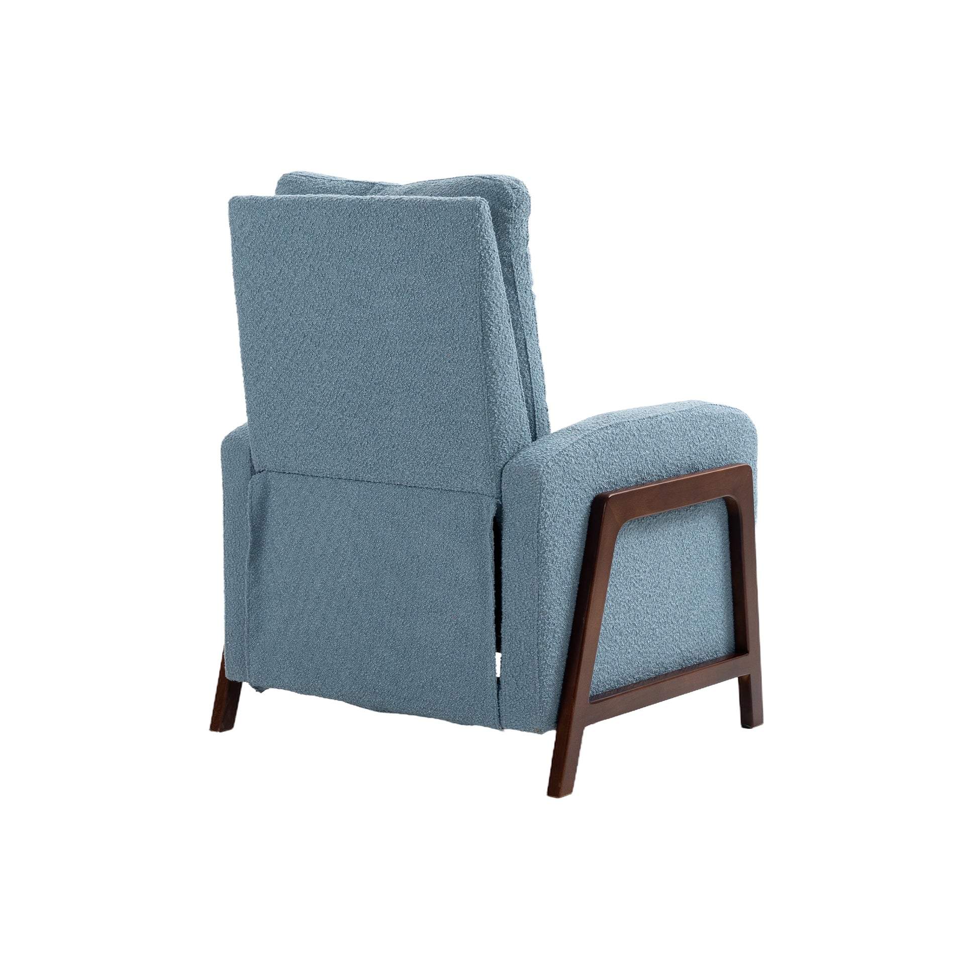 Coolmore Recliner Chair Adjustable Home Theater Single Fabric Recliner Sofa Furniture With Thick Seat Cushion And Backrest Modern Living Room Recliners Light Blue Boucle