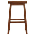 Chestnut Bar Stools Set Of 2 Solid Brown Brown Dining Room Wipe Clean Transitional Bar Stools Rubberwood Wood