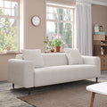 77.2 Large Size Two Seat Sofa,Modern Upholstered,White Mohair Granular Velvet White Velvet Primary Living Space Soft Modern Eucalyptus Polyurethane Foam Eucalyptus 2 Seat