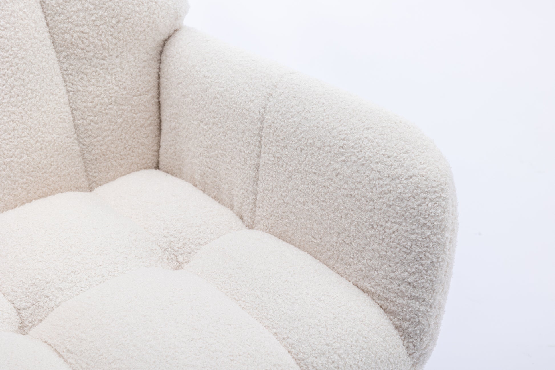 Rocking Chair With Pocket, Soft Teddy Fabric Rocking Chair For Nursery, Comfy Wingback Glider Rocker With Safe Solid Wood Base For Living Room Bedroom Balcony White White Casual Foam Teddy