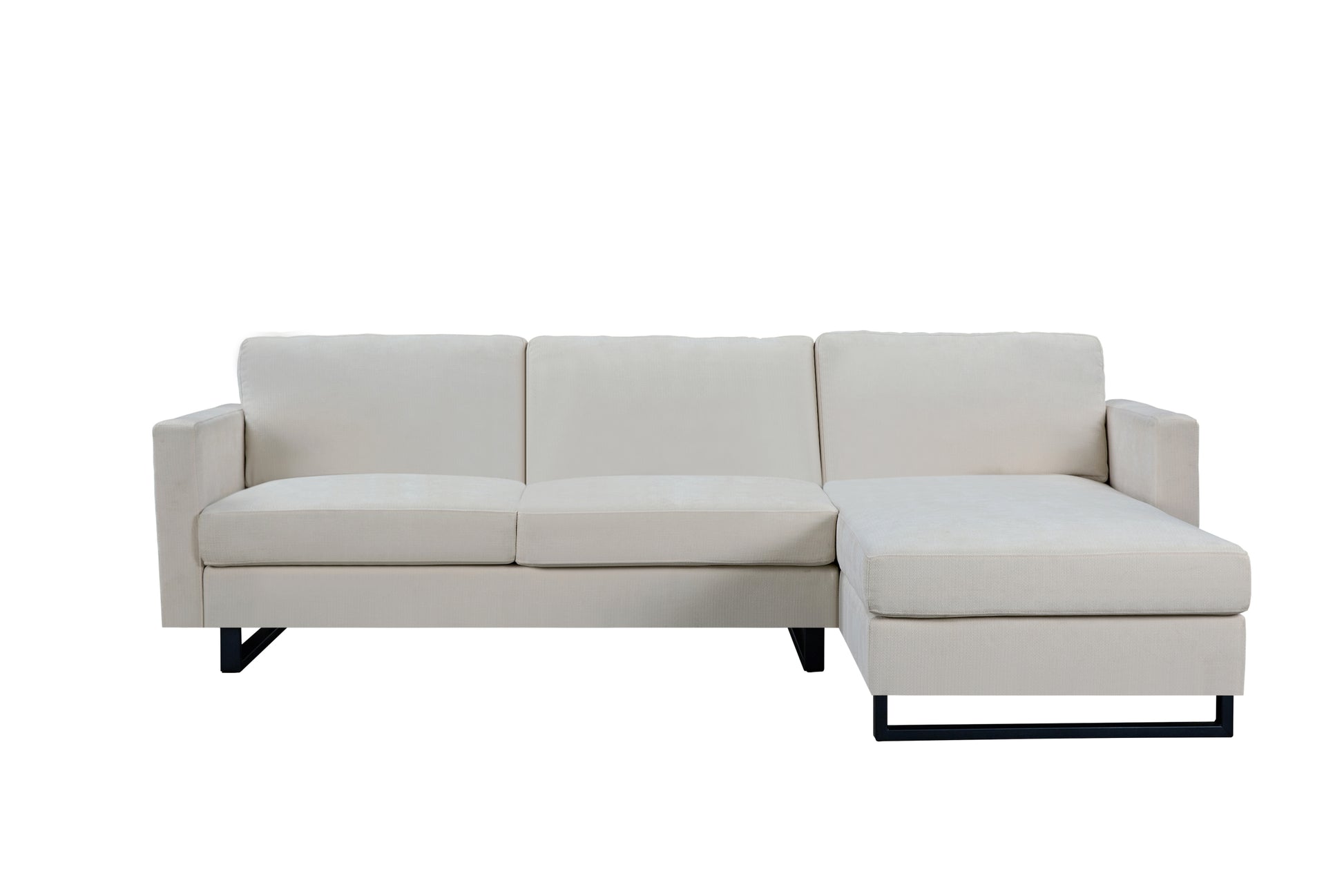 Sofa The Best Choice Products Upholstered Sectional Sofa For Families, Apartments, Dormitories, Award Rooms, Compact Space With Chaise Longue, 3 Seats, L Shaped Design, Off White Cream White Linen Dining Room Medium Soft Metal & Wood 3 Seat