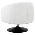 Beige And Matte Black Upholstered Swivel Accent Chair Beige Primary Living Space Contemporary,Modern Pine Foam Boucle