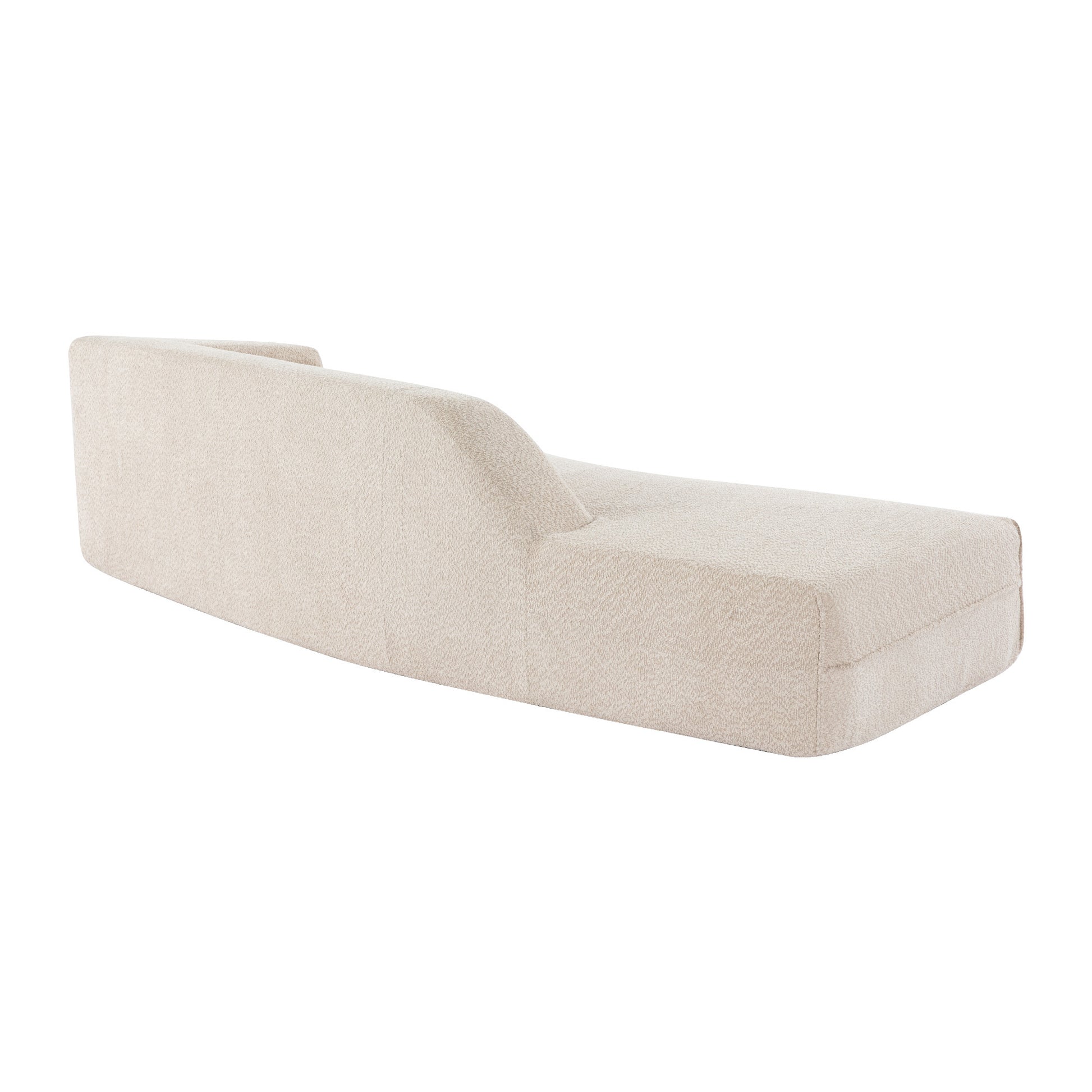 109.4" Curved Chaise Lounge Modern Indoor Sofa Couch For Living Room, Beige Old Sku:Wf313109Aaa Beige Boucle