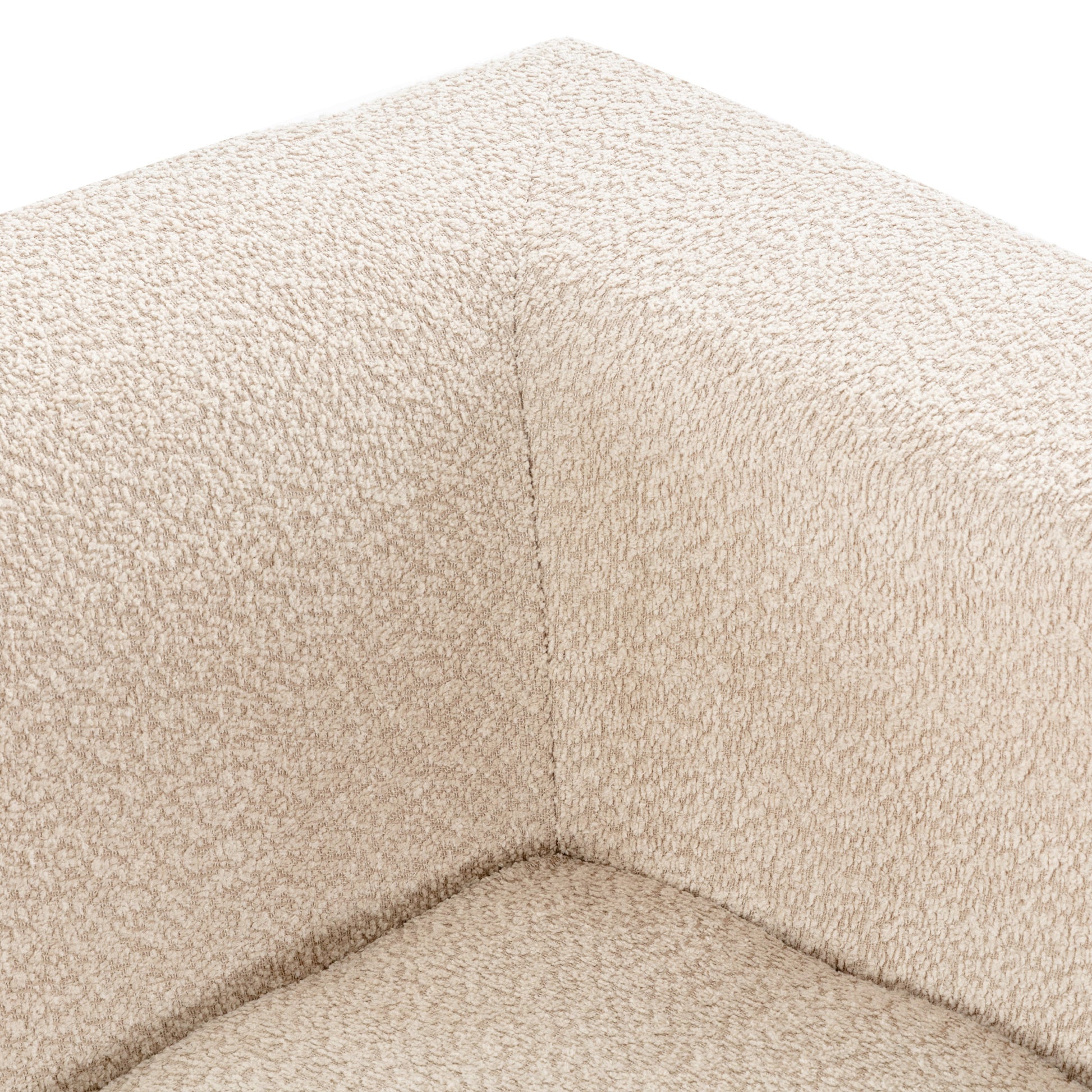 109.4" Curved Chaise Lounge Modern Indoor Sofa Couch For Living Room, Beige Old Sku:Wf313109Aaa Beige Boucle