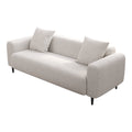 77.2 Large Size Two Seat Sofa,Modern Upholstered,White Mohair Granular Velvet White Velvet Primary Living Space Soft Modern Eucalyptus Polyurethane Foam Eucalyptus 2 Seat