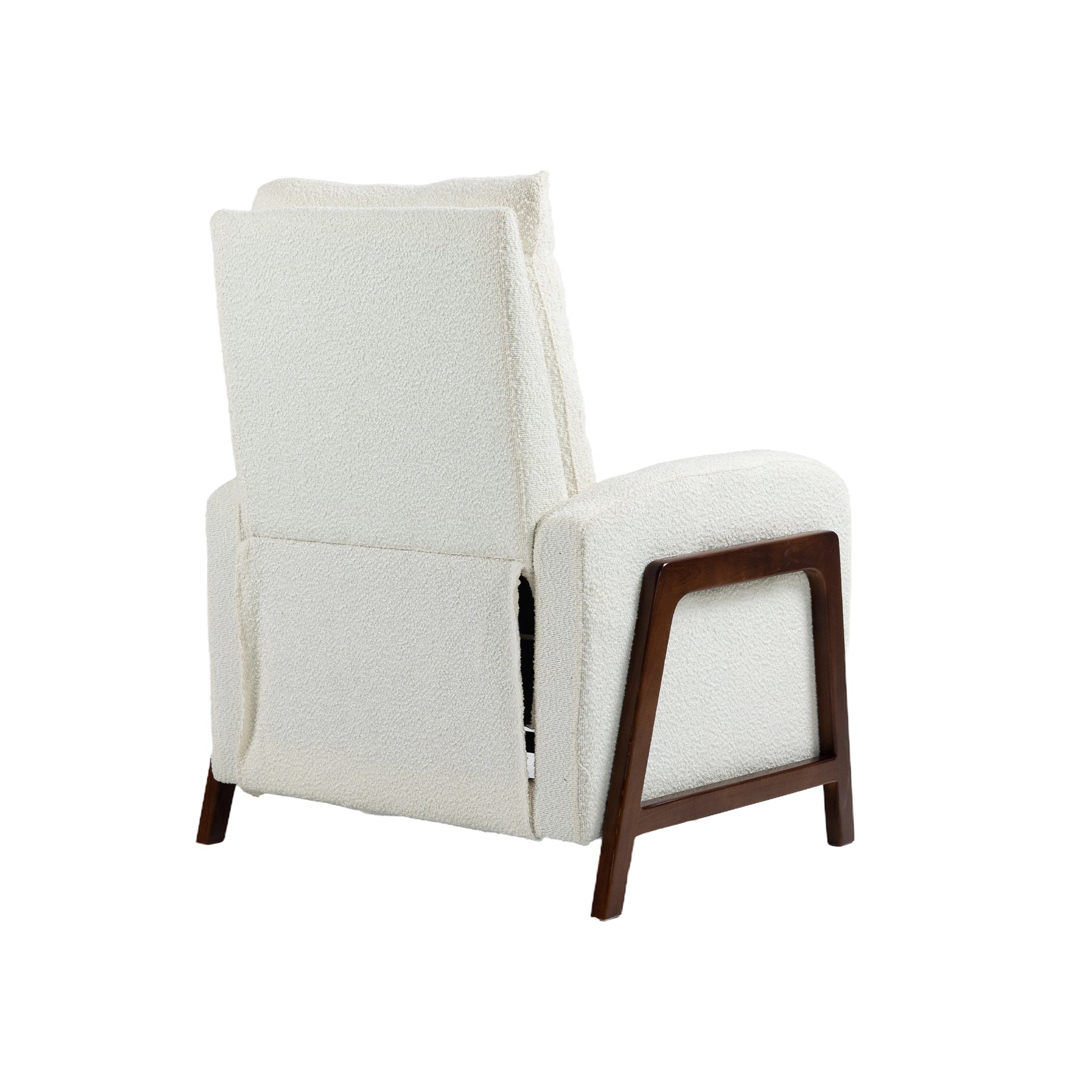 Coolmore Recliner Chair Adjustable Home Theater Single Fabric Recliner Sofa Furniture With Thick Seat Cushion And Backrest Modern Living Room Recliners Beige Boucle