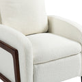 Coolmore Recliner Chair Adjustable Home Theater Single Fabric Recliner Sofa Furniture With Thick Seat Cushion And Backrest Modern Living Room Recliners Beige Boucle