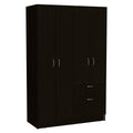 Armoire Alpes, Bedroom, Black White White Black Particle Board Particle Board