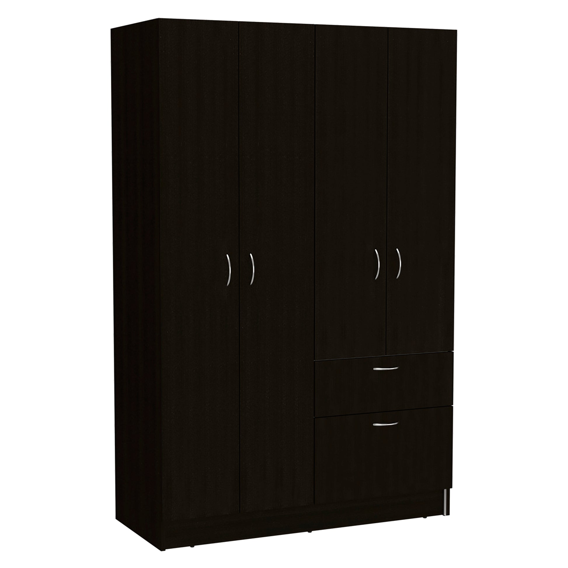 Armoire Alpes, Bedroom, Black White White Black Particle Board Particle Board