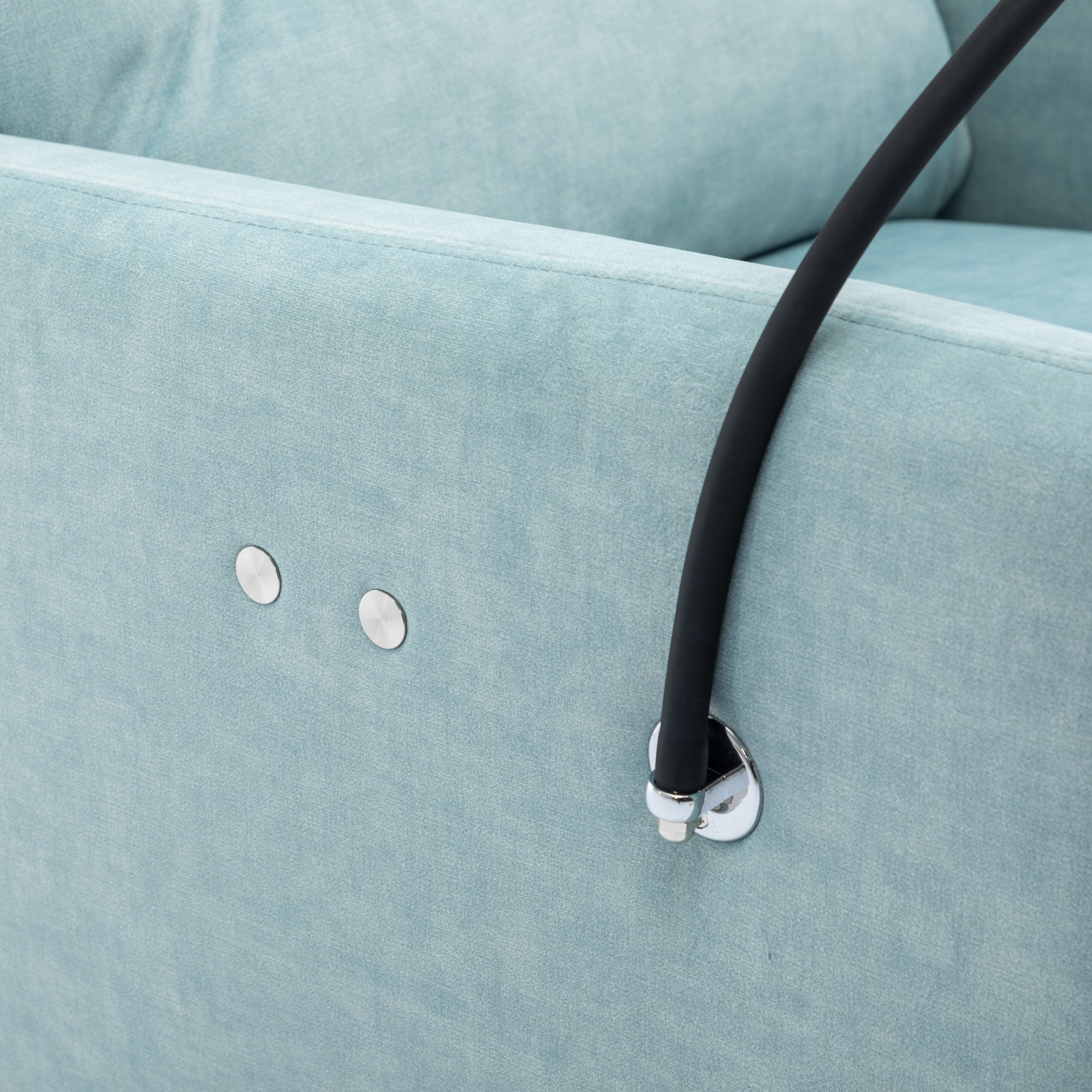 270 Degree Swivel Electric Recliner Home Theater Seating Single Reclining Sofa Rocking Motion Recliner With A Phone Holder For Living Room, Blue Blue Foam Polyester