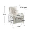 Coolmore Recliner Chair Adjustable Home Theater Single Fabric Recliner Sofa Furniture With Thick Seat Cushion And Backrest Modern Living Room Recliners Beige Boucle