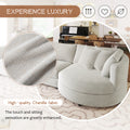 Three Indoor Cushioned Combination Sofas With Three Pillows And Curved Seat, For Living Room, Study Room, And Apartment Beige Polyester