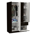 Armoire Alpes, Bedroom, Black White White Black Particle Board Particle Board