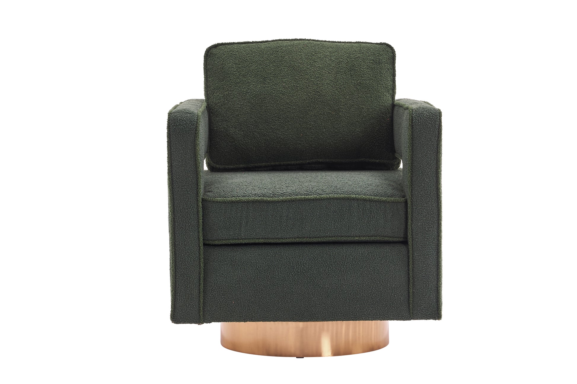 Swivel Barrel Chair For Living Room,360 Degree Swivel Club Modern Accent Single Sofa Chair, Small Leisure Arm Chair For Nursery, Hotel, Bedroom, Office Green Primary Living Space Modern Faux Fur